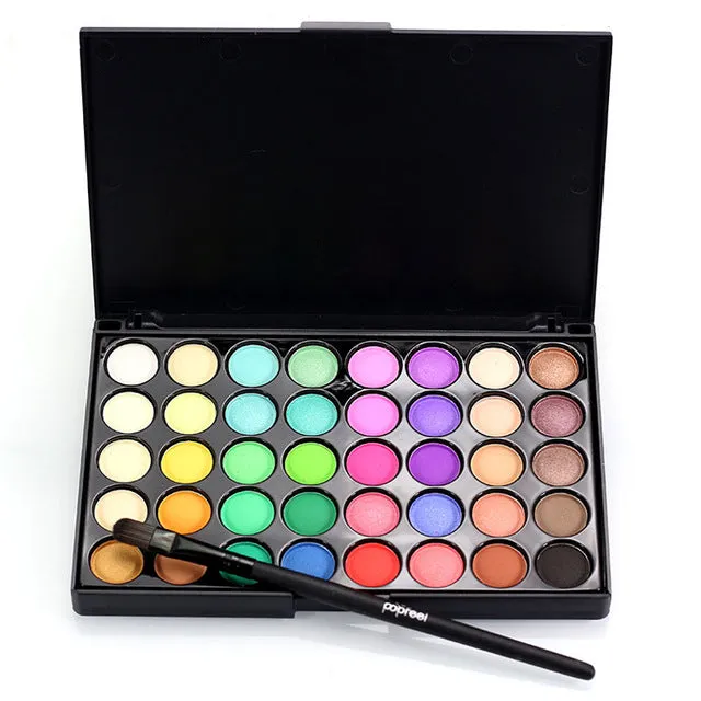 2016 New Pigments Matte Eyes Shadow Makeup Sets With Brushes Waterproof 40 Color Smoky Eyeshadow Glitter Palette Nude Makeup