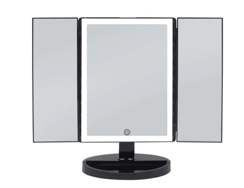Cosmetic makeup mirror with 24 LED magnifying lights