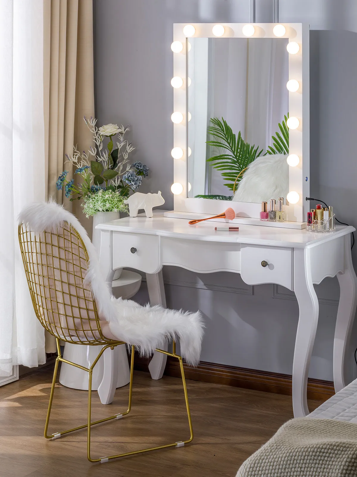 Max1 Pro Large Hollywood LED Vanity Mirror - White